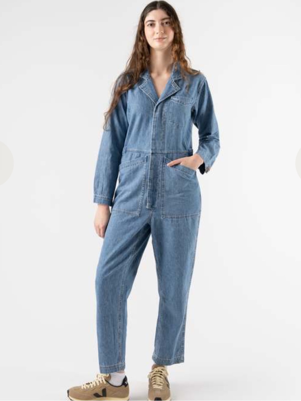 Almost Famous NWT Chambray Denim Overalls Jumpsuit size L